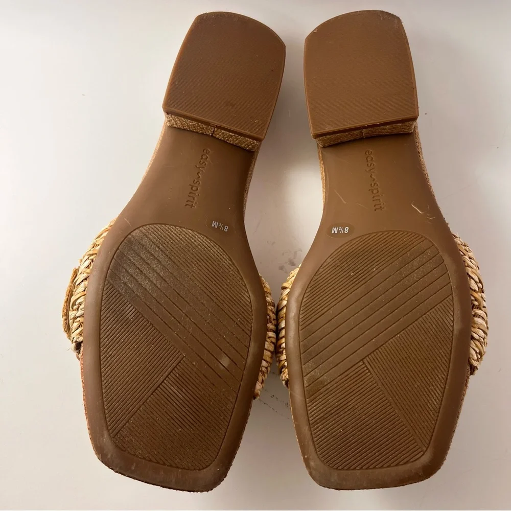 Easy Spirit Braided Tan Slide Mules with Tortoiseshell Accent - Picture 6 of 6